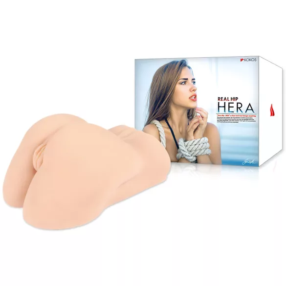Kokos Hera - vagină și fund artificial realiste, tip tors (culoarea pielii)