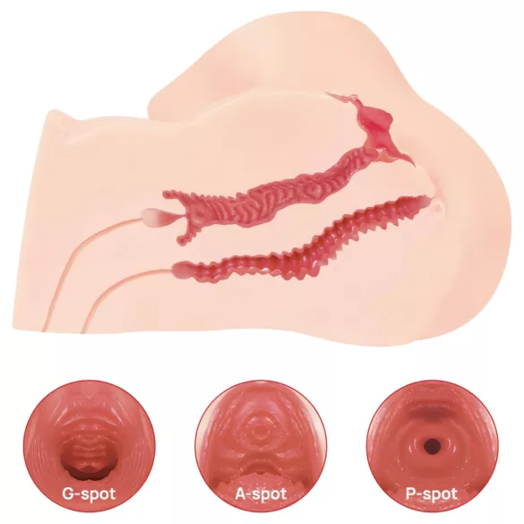 Kokos Maria - vaginǎ și fund artificial realist, tors (culoare corporală)