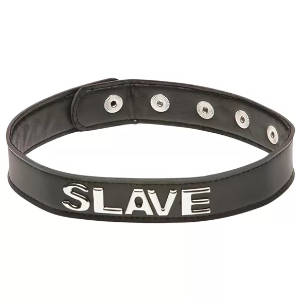 X-Play Slave - zgardă tip sclav - piele neagră