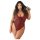 Allure - body roșu cu imprimeu leopard