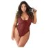 Allure - body roșu cu imprimeu leopard