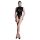 Allure Femme Fatale - body sexy cu inserții transparente - negru