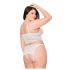 Coquette - set lenjerie dantelată - alb (XL)