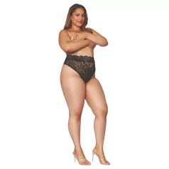   Dreamgirls - chilot cu talie înaltă din dantelă - negru - 2XL