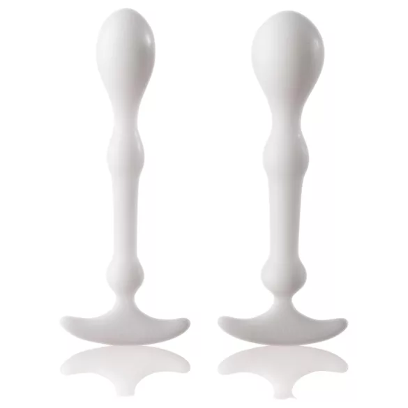 Aneros Peridise - set dildo anal - 2 bucăți - alb