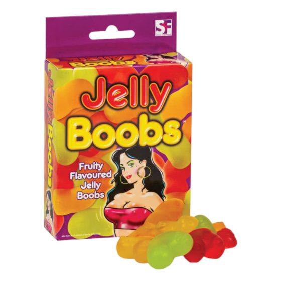 Jelly Boobs - bomboană gumată format de sân - cu gust de fructe (120g)