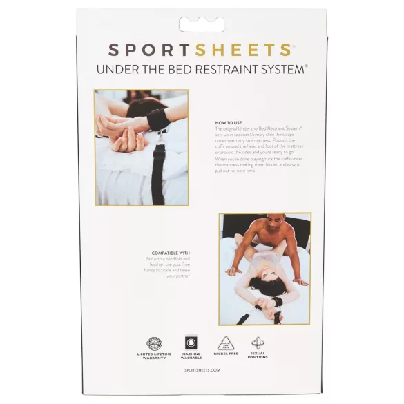 Sportsheets - set de legături pentru pat - negru