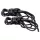 S&M - set de frânghii de bondage catifelate (negru, 2x 1,83 m)