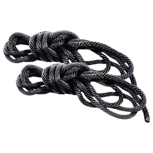 S&M - set de frânghii de bondage catifelate (negru, 2x 1,83 m)