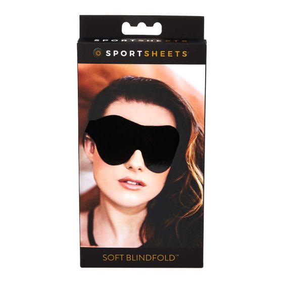 Sportsheets - masca de ochi moale și elastică (negru)