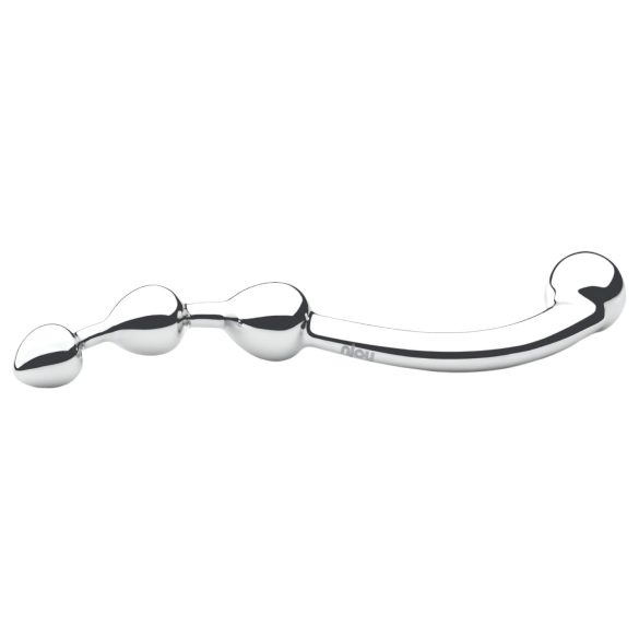 Njoy Fun Wand - Dildou din metal pentru Punctul G și anal (argintiu)