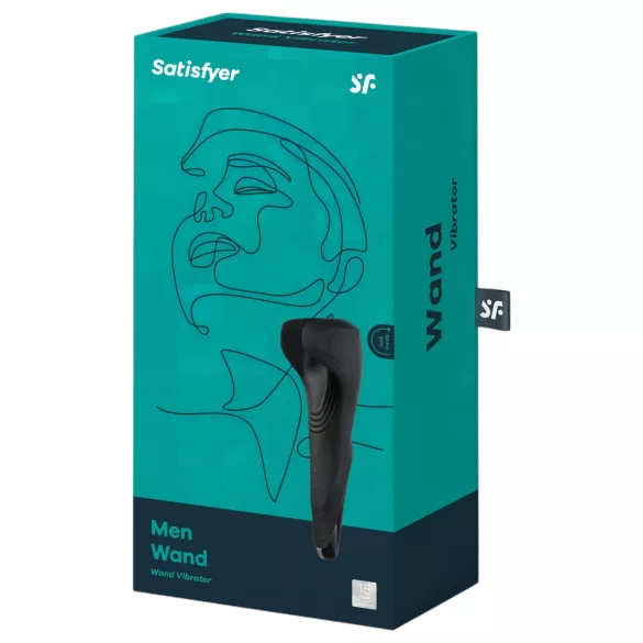 Satisfyer Men Wand - vibratoare gland penian reîncărcabil, impermeabil, negru