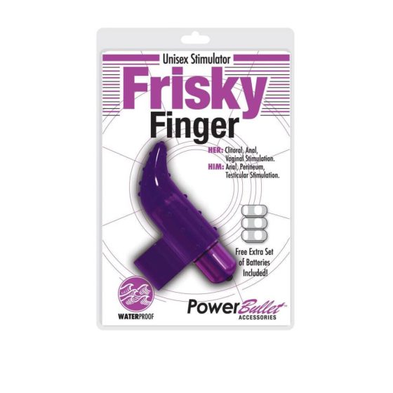 Frisky Finger - Vibrator de deget rezistent la apă (mov)