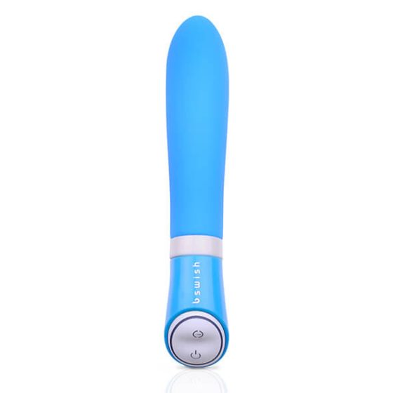 B SWISH Bgood Deluxe - vibrator din silicon în formă de băț (albastru)