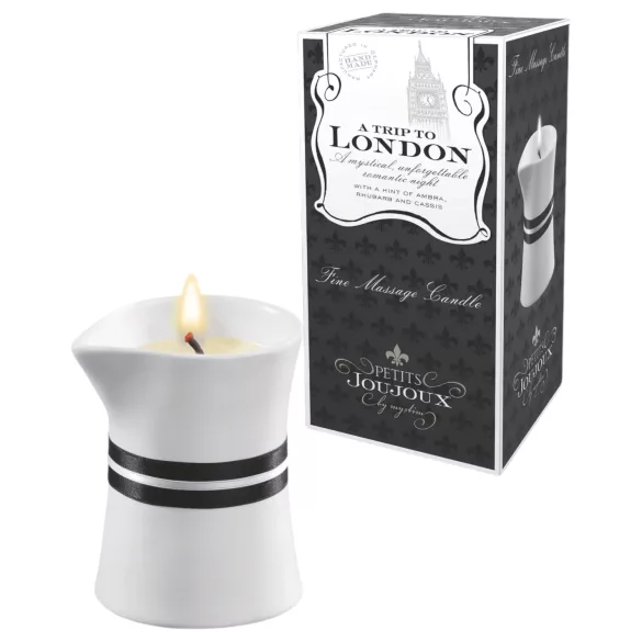 Petits Joujoux London - lumânare de masaj - rubarbă-ambar - 120ml