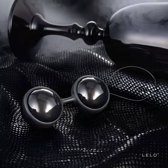 LELO Luna Noir - bile vaginale variabile - silicon negru