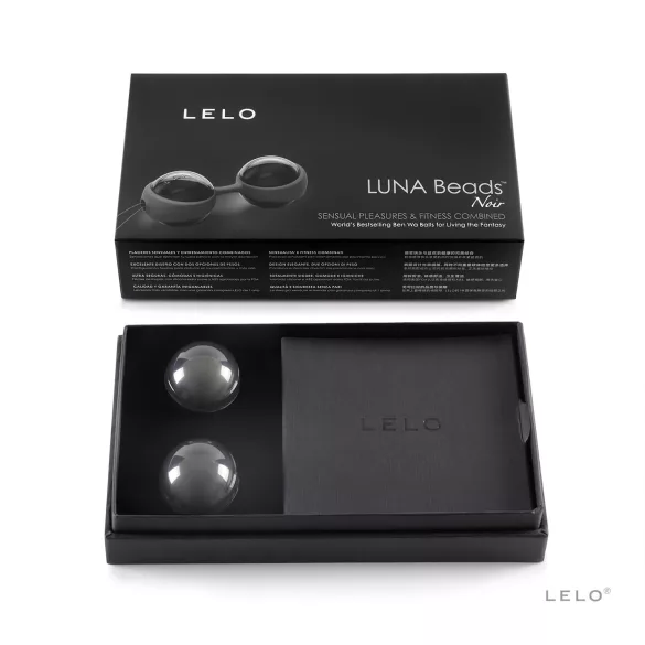 LELO Luna Noir - bile vaginale variabile - silicon negru