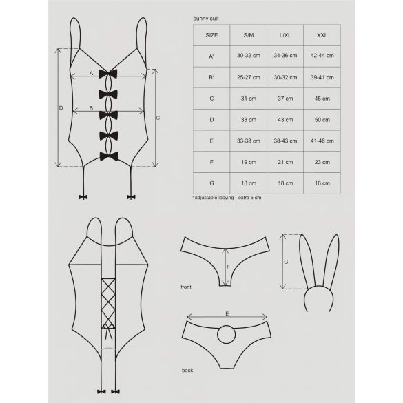 Obsessive - Costum iepuraș seducător (roz)