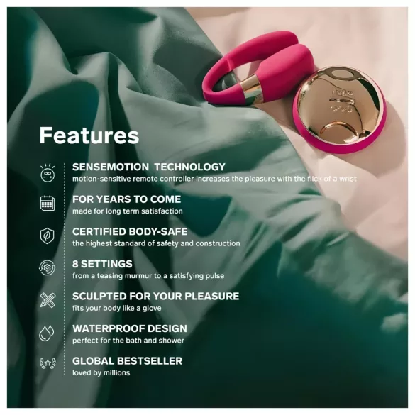 LELO - vibrator pentru cuplu - waterproof, discret - silicon mov