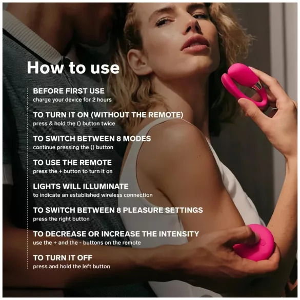 LELO - vibrator pentru cuplu - waterproof, discret - silicon mov