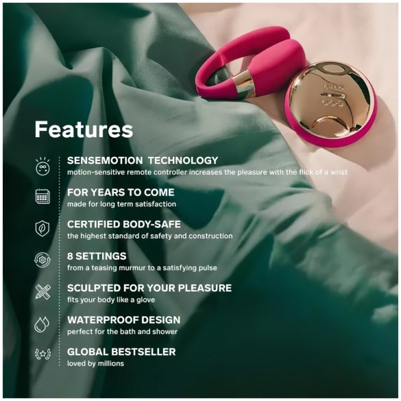 LELO Tiani 3 - vibrator pentru cupluri - silicon - roz