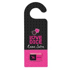 Set de zaruri erotice cu agățător de ușă (negru roz)