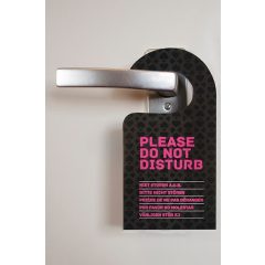 Set de zaruri erotice cu agățător de ușă (negru roz)