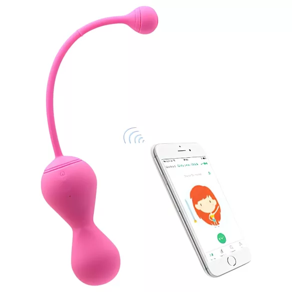 Magic Motion Kegel Master - bilă geisha vibratorie controlată prin aplicație (roz)