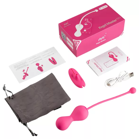 Magic Motion Kegel Master - bilă geisha vibratorie controlată prin aplicație (roz)