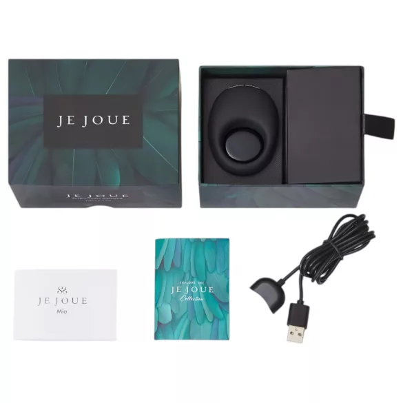 Je Joue Mio - inel vibrator penis - reîncărcabil, impermeabil, negru