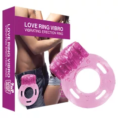   Love in the Pocket - inel pentru penis vibrator de unică folosință - roz