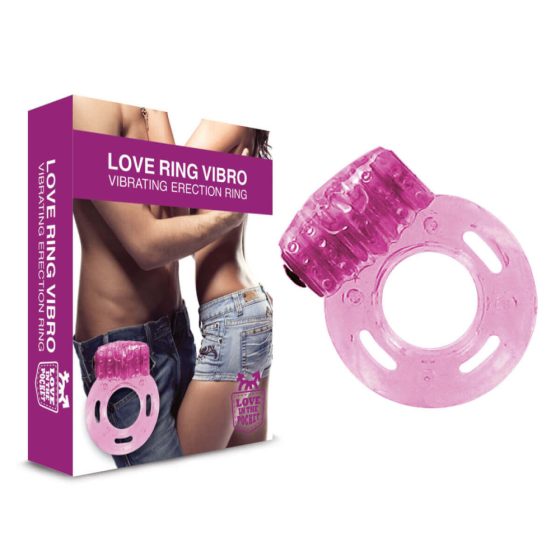 Love in the Pocket - inel vibrator pentru penis de unică folosință (roz)