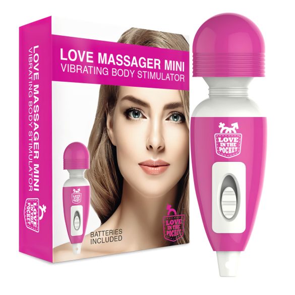 Love Wand - mini vibrator de masaj (roz)