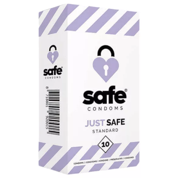 SAFE Just Safe - prezervative standard - aromă de vanilie - 10 bucăți
