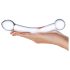 GLAS - Dildo sticlă transparentă, două capete, pentru punctul G