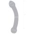 GLAS - Dildo sticlă transparentă, două capete, pentru punctul G