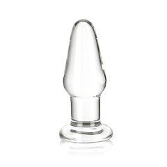 GLAS - dildo anal clasic din sticlă (transparent)