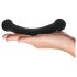 / GLAS - dildo dublu din sticlă (negru)