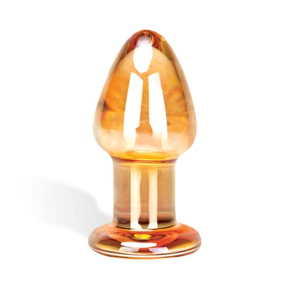 GLAS Over Easy - dildo anal din sticlă (auriu)