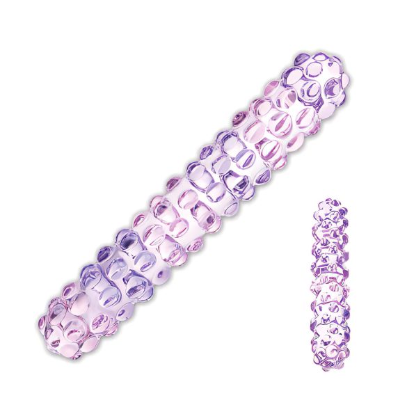 GLAS Nr. 94 - dildo sticlă cu bile mici (roz)