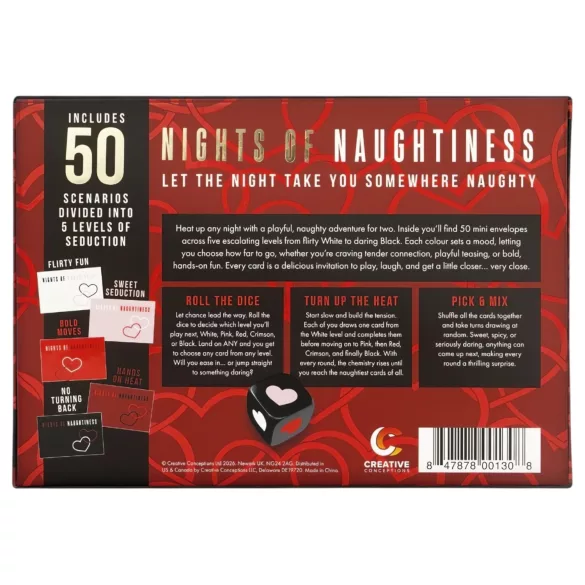 FIFTY NIGHTS OF NAUGHTINESS - joc erotic de cuplu - în limba engleză