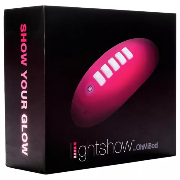 OhMiBod Lightshow - Vibrator clitoridian controlat prin aplicație, cu lumină LED (roz)