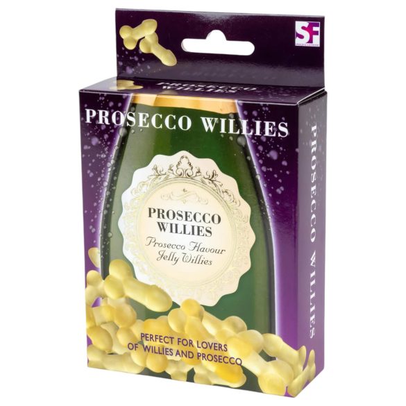 Prosecco Willies - jeleu cu aromă de șampanie, în formă de penis (120g)