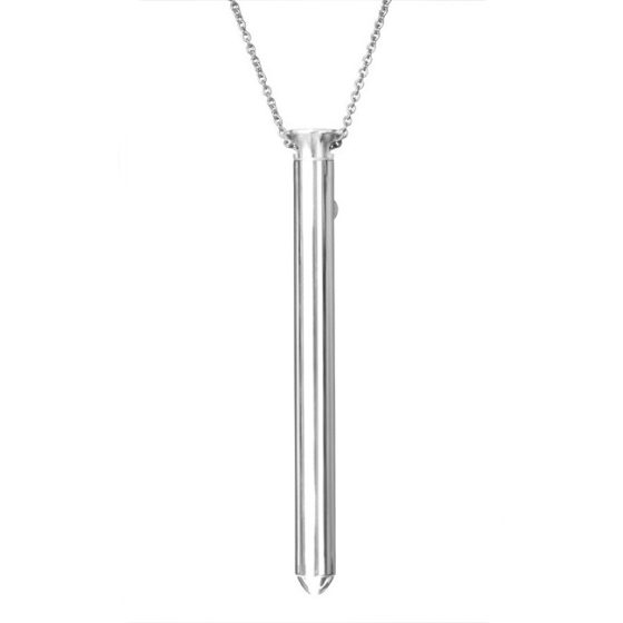 Vesper - colier vibrator de lux (argintiu)