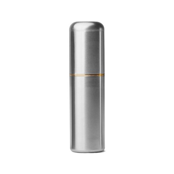 Crave Bullet - mini vibrator de ruj alimentat cu baterie (argintiu-auriu)