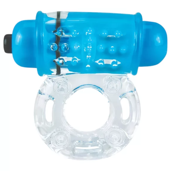Screaming Color Pop - inel penian vibrator - transparent albastru
