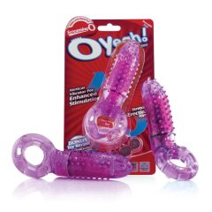   Screaming O Oyeah - inel pentru penis rezistent la apă și vibratoare (mov)