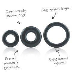Screaming O - set de inele pentru penis din silicon (3 buc)