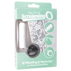   MySecret Screaming Pant - chiloți cu vibrații radio - alb (S-L)