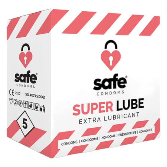 SAFE Super Lube - prezervativ extra lubrifiant (5 buc)